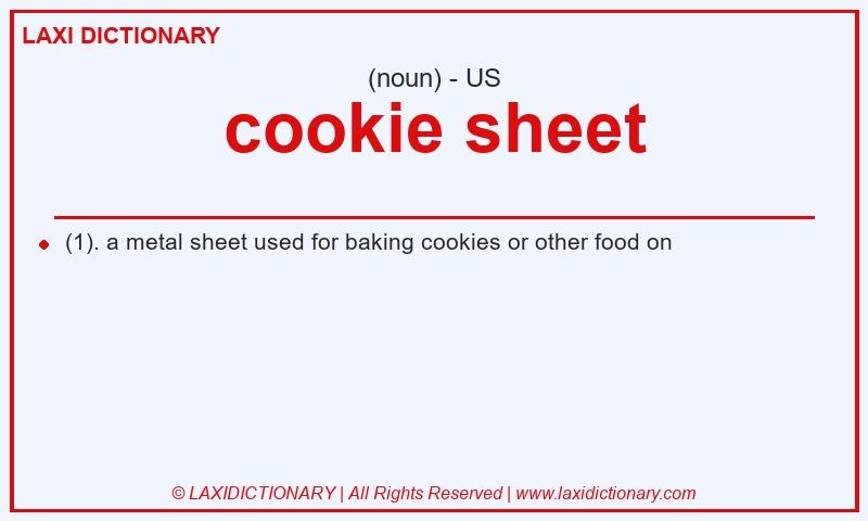 Definition cookie sheet in American English