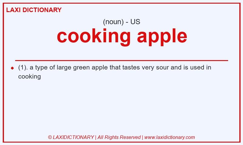 Definition cooking apple in American English