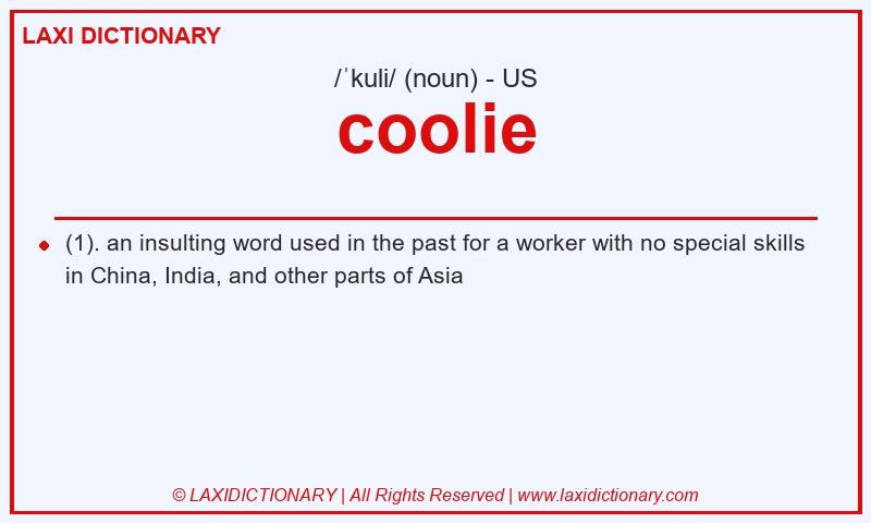 Definition coolie in American English