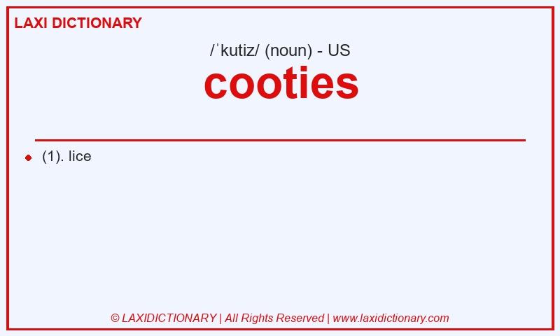 Definition cooties in American English