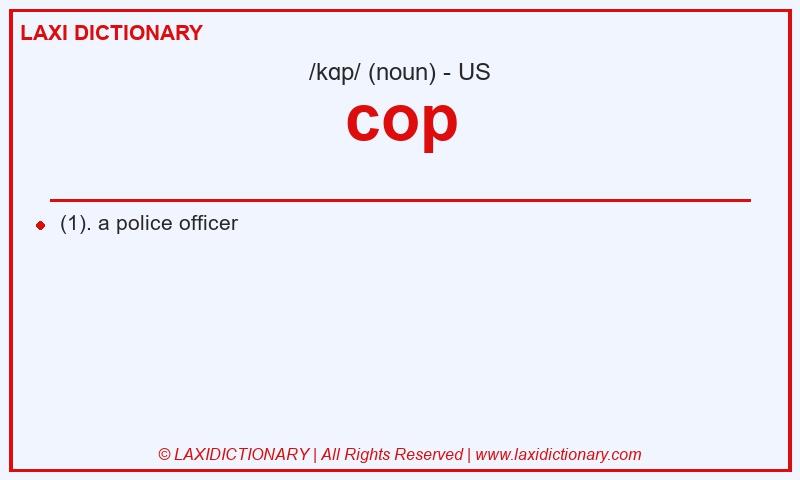 Definition cop in American English