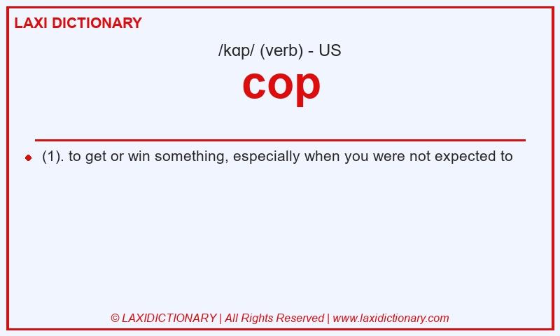 Definition cop in American English