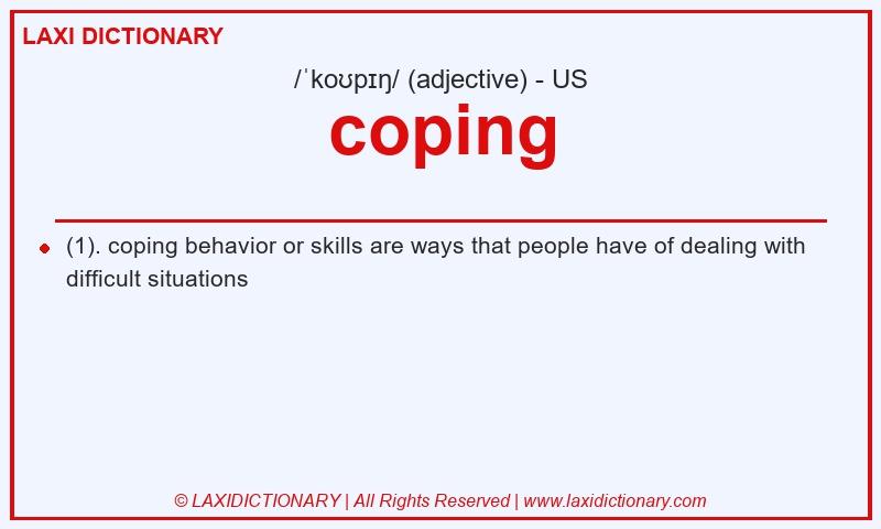 Definition coping in American English