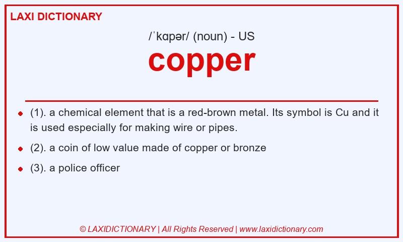 Definition copper in American English