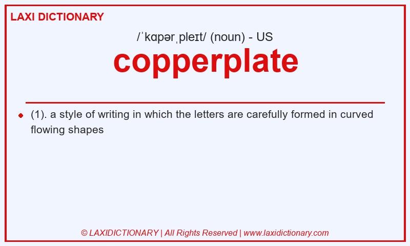 Definition copperplate in American English