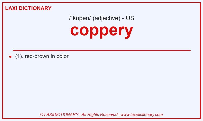 Definition coppery in American English