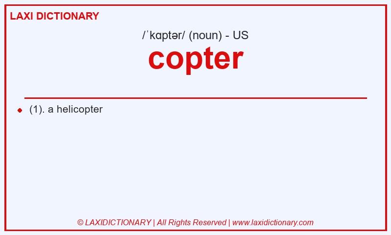Definition copter in American English