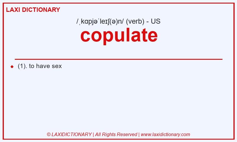 Definition copulate in American English