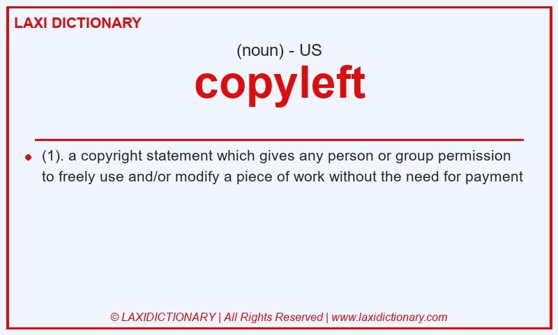 Definition copyleft in American English