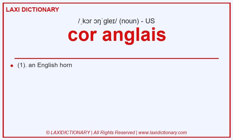 Definition cor anglais in American English