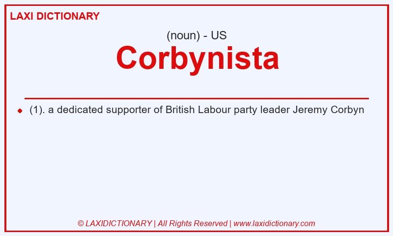 Definition Corbynista in American English