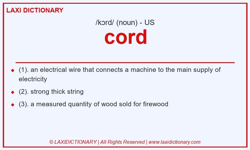 Definition cord in American English