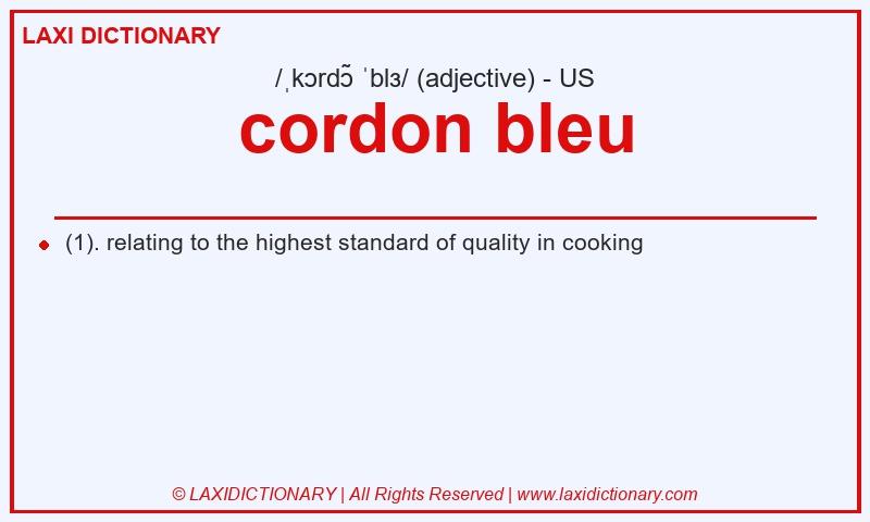 Definition cordon bleu in American English