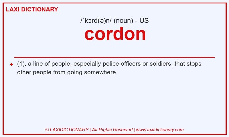 Definition cordon in American English