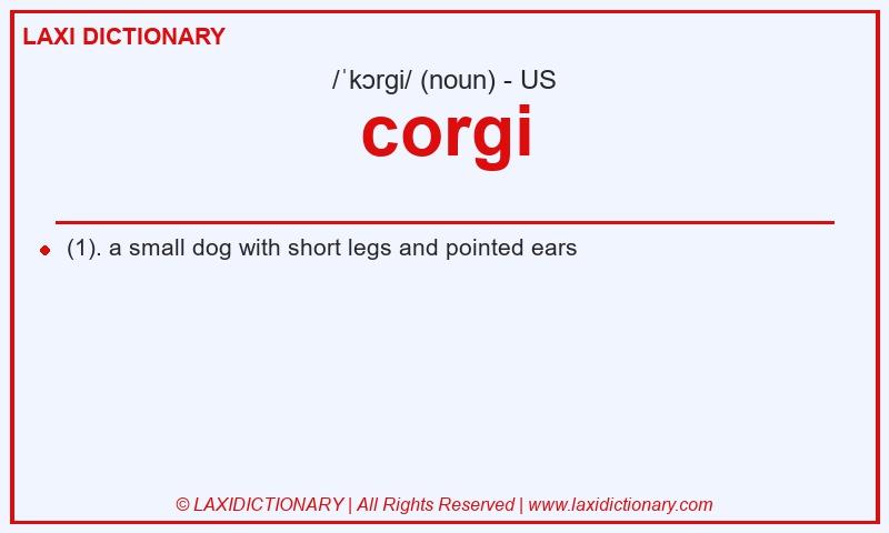 Definition corgi in American English