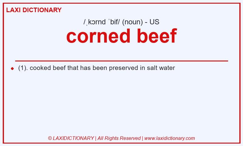 Definition corned beef in American English