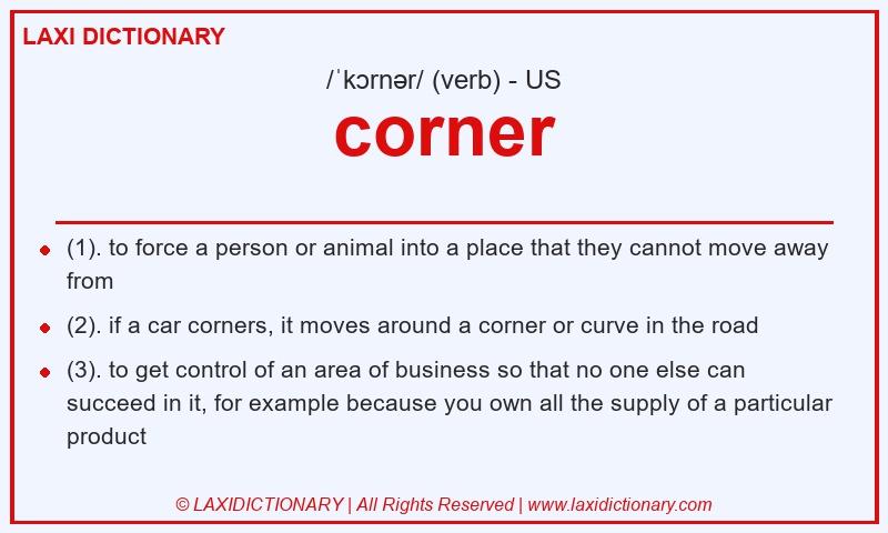 Definition corner in American English