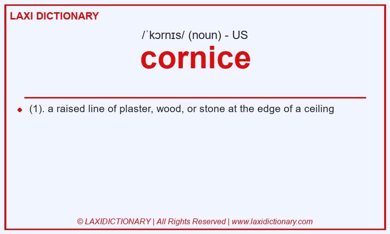 Definition cornice in American English