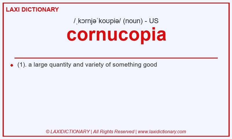 Definition cornucopia in American English