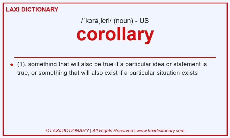 Definition corollary in American English