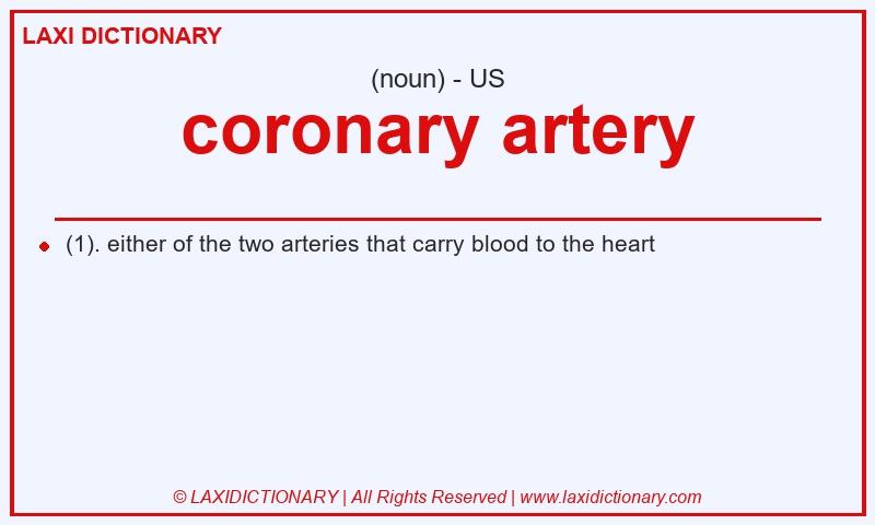 Definition coronary artery in American English