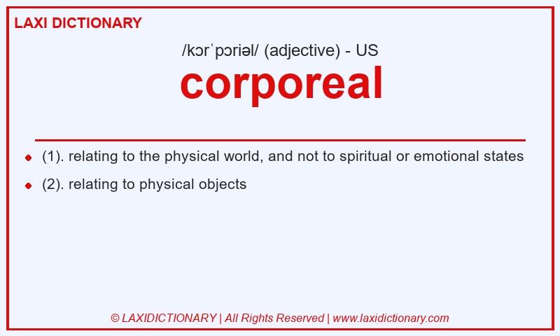 Definition corporeal in American English