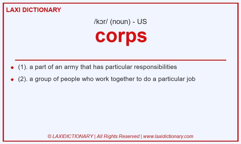 Definition corps in American English