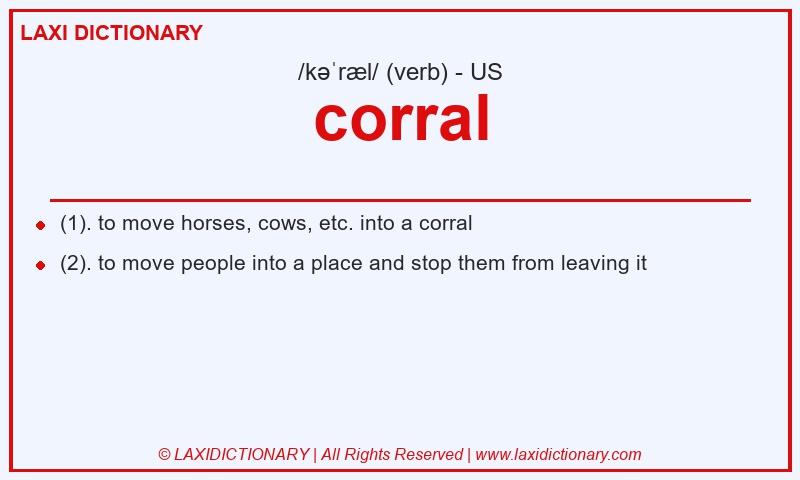 Definition corral in American English