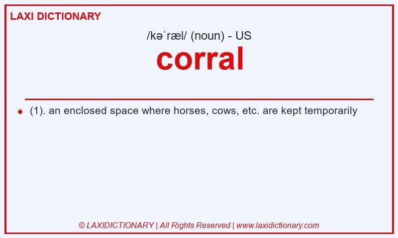 Definition corral in American English