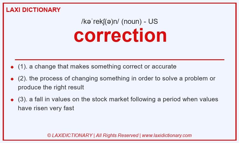 Definition correction in American English