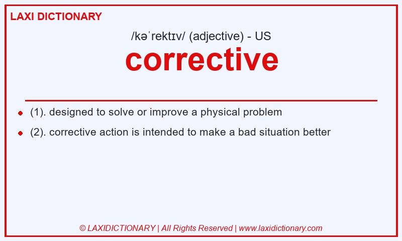 Definition corrective in American English