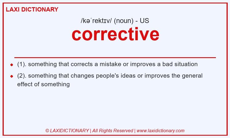 Definition corrective in American English