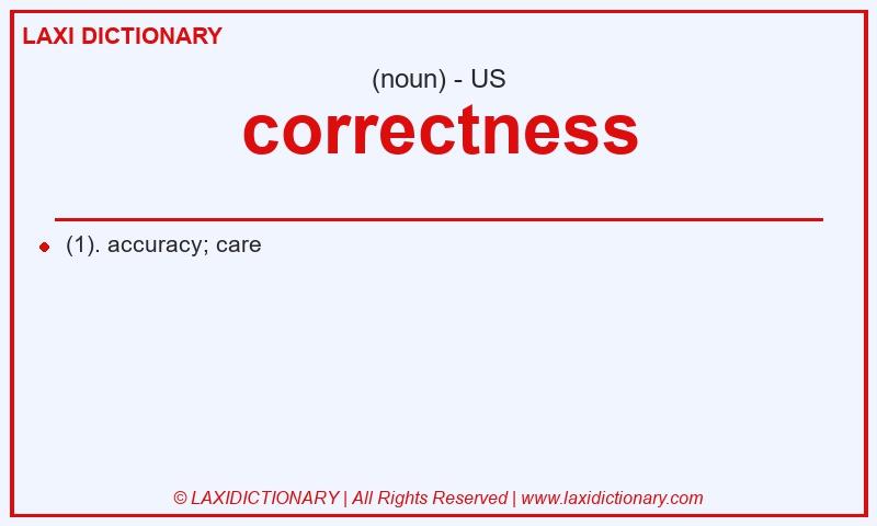 Definition correctness in American English