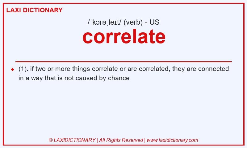 Definition correlate in American English