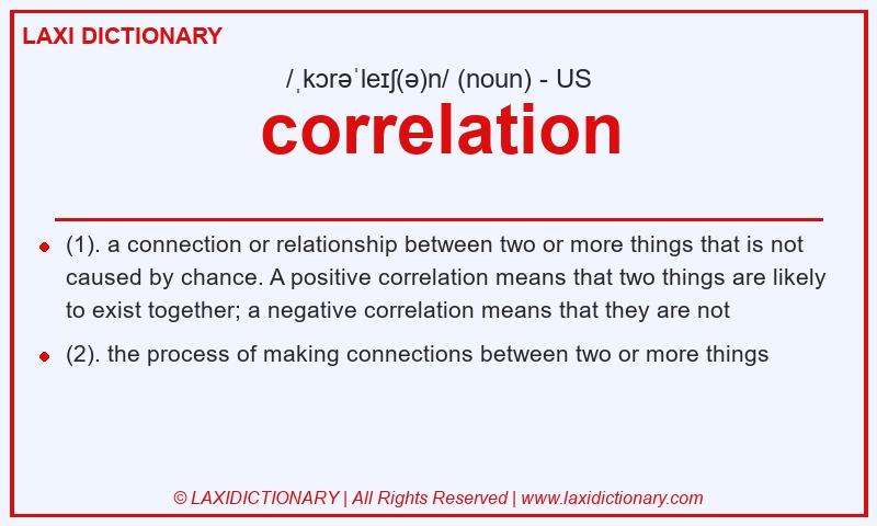 Definition correlation in American English