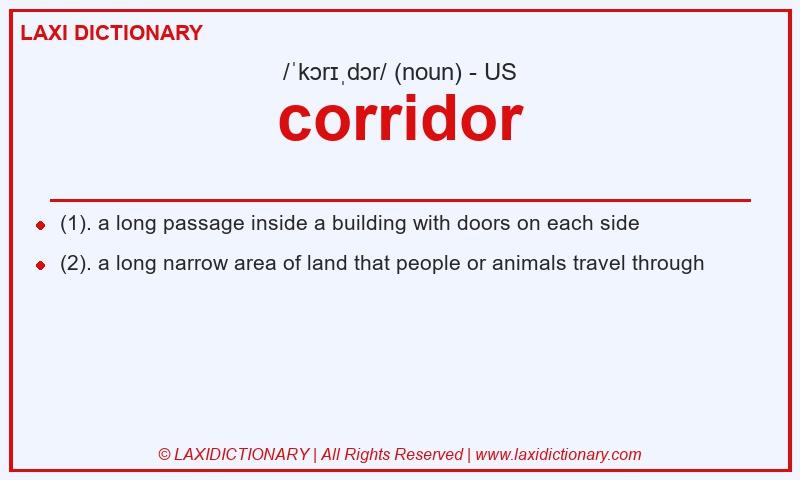 Definition corridor in American English