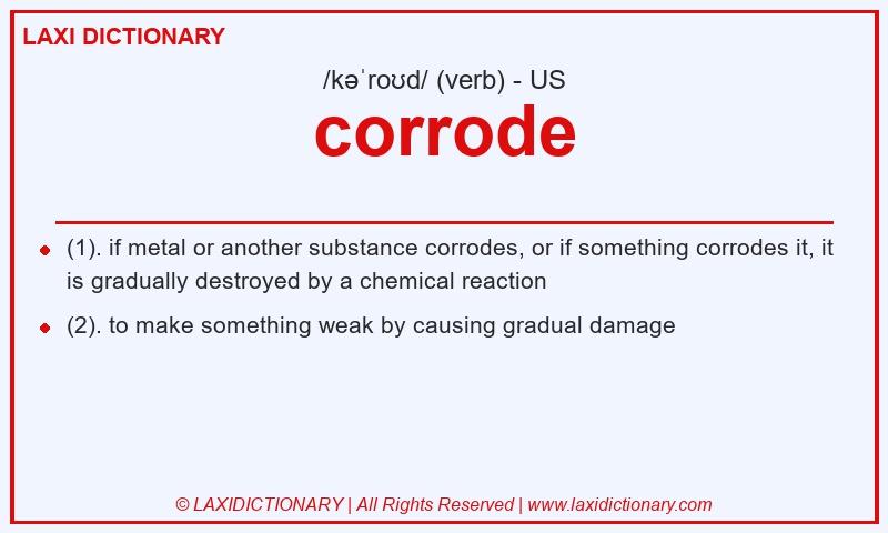 Definition corrode in American English
