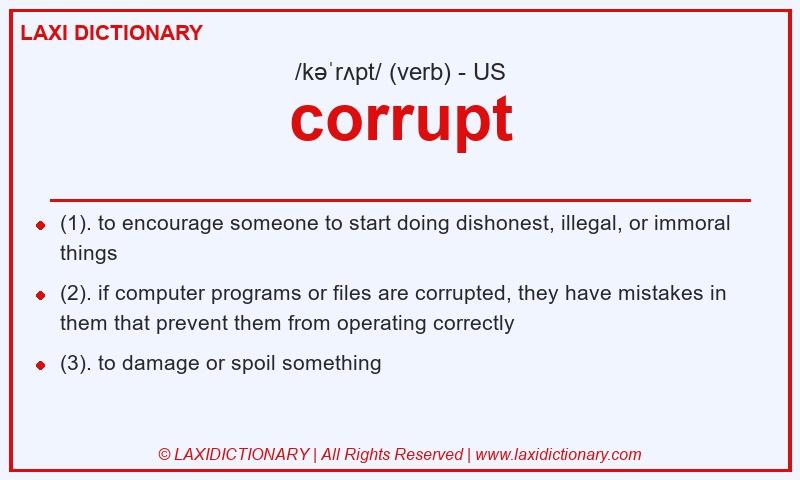 Definition corrupt in American English