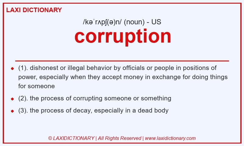 Definition corruption in American English