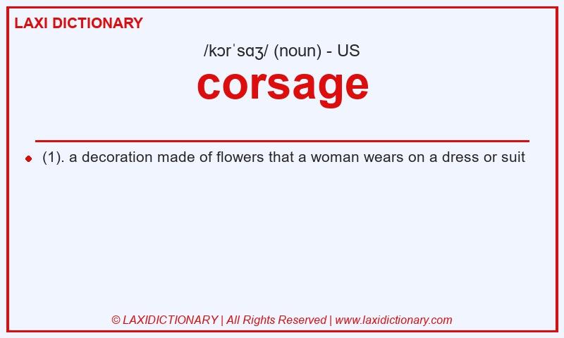 Definition corsage in American English