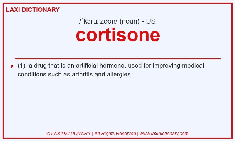 Definition cortisone in American English