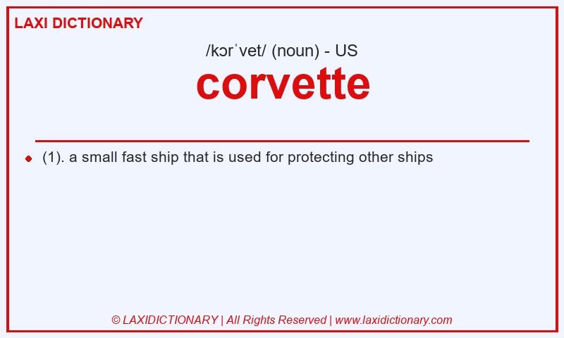 Definition corvette in American English