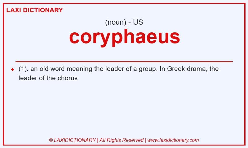 Definition coryphaeus in American English