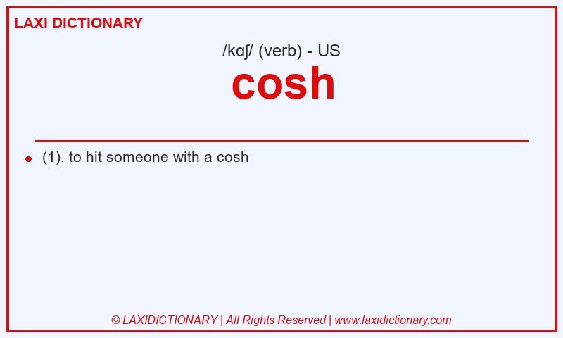 Definition cosh in American English