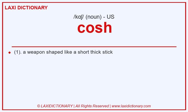Definition cosh in American English