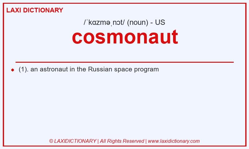 Definition cosmonaut in American English