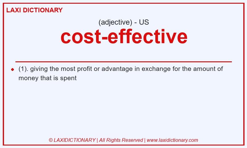 Definition cost-effective in American English