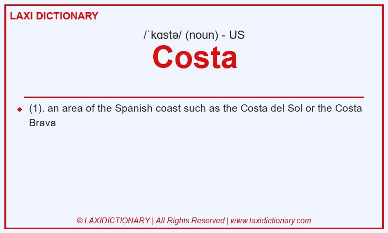 Definition Costa in American English