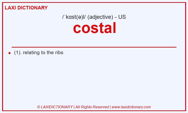 Definition costal in American English