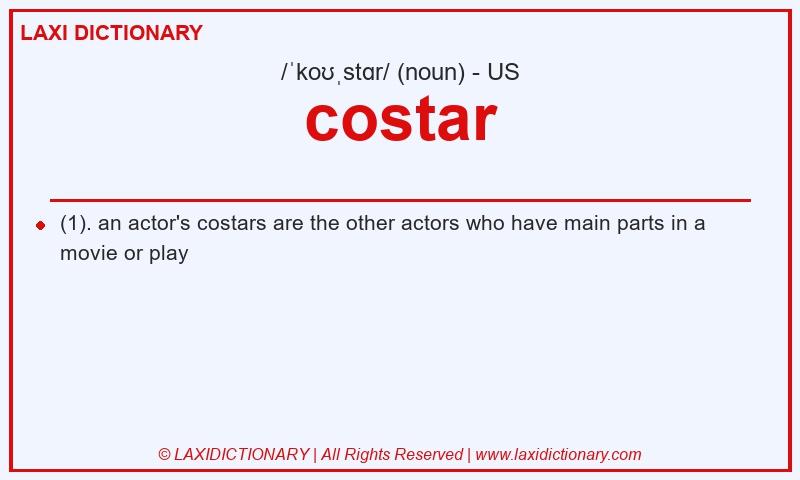 Definition costar in American English